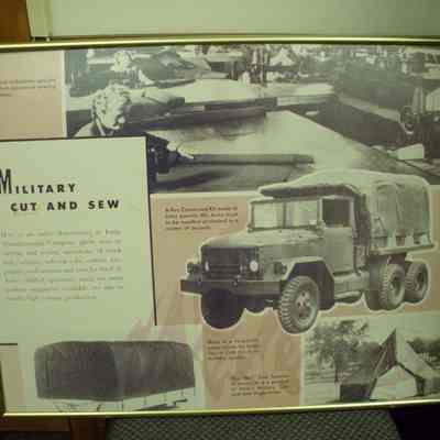Military Cut and Sew Info board
