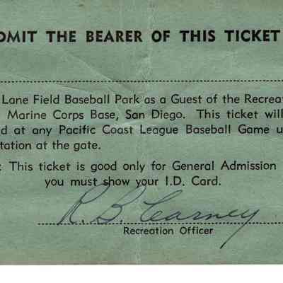 Lane Ball Park Free Pass