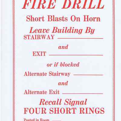 Fire Drill Poster - Detroit Public Schools