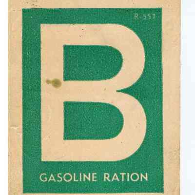 Automobile Gasoline Rationing Sticker B