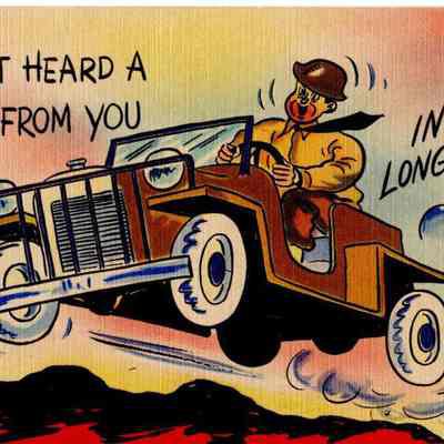 WWII Jeep Postcard