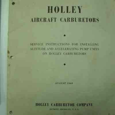 Holley Carb Service instructions
