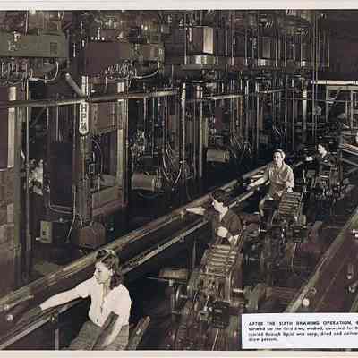 Photo, 40mm Shell mfg. "After the 6th Drawing Operation"