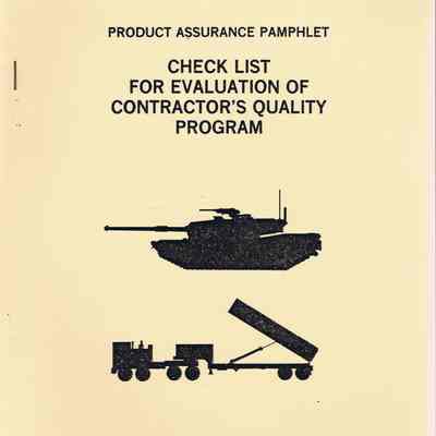 Check List for Contractor's Quality Program