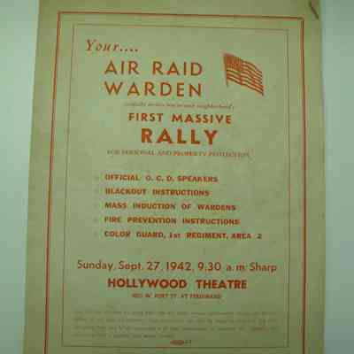 Air Raid Warden Rally Program