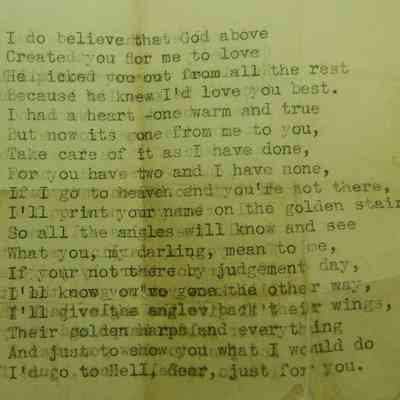Sonnet.: Attributed to wife, likely.
