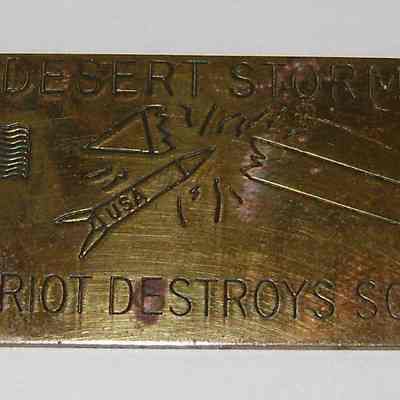 Desert Storm Brass Tag Keychain