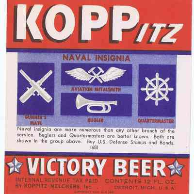 Koppitz Victory Beer label #68