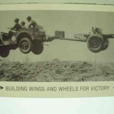 Ford Postcard, jeep with 37mm gun