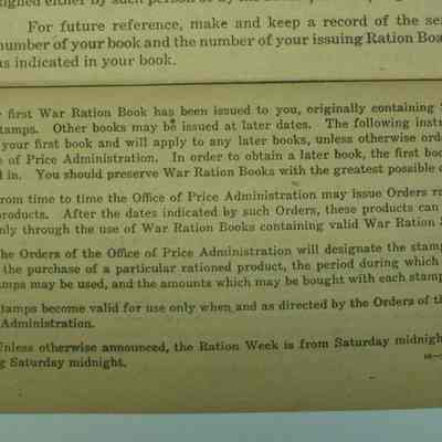 How to use your war ration book
