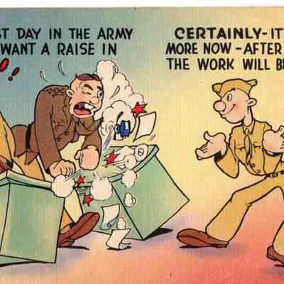 WWII Postcard, Humor
