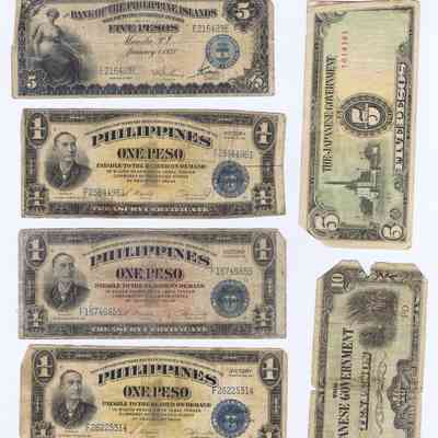 Japanese Occupation Money Philippine Pesos and Centavos
