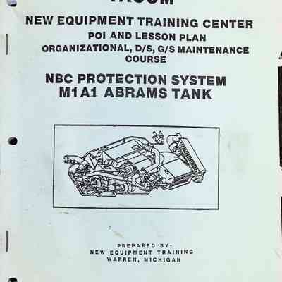 Abrams NBC New Equipment Training Center Lesson Plan