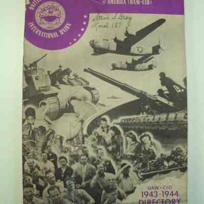 1943-44 UAW-CIO Directory and Convention Manual