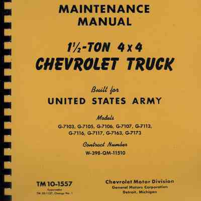 Mainenance Manual Chevy 4x4