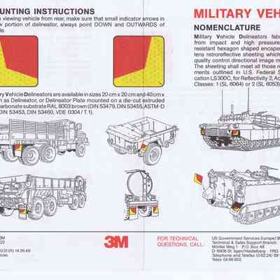 Military Vehicle Delineators Instruction Sheet