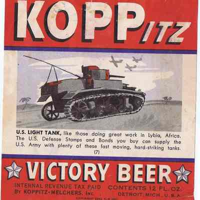 Koppitz Victory Beer Label, #7 M3 Stuart