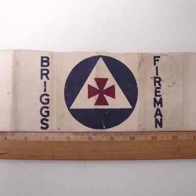 Briggs Fireman Civil defense armband