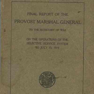 Final report of Provost Marshall General