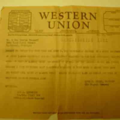 Western Union death Telegram