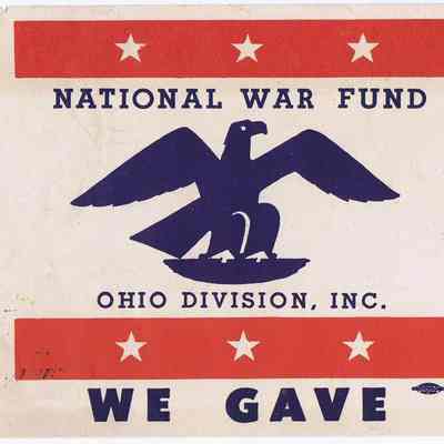 National War Fund window card