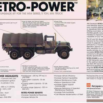 M54, 5 Ton, 6x6 Truck Retropower