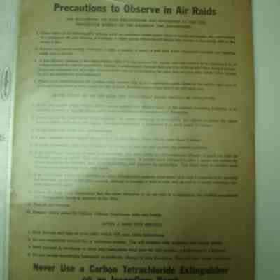 Blackout and Air Raid Instructions