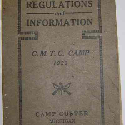1923 Camp Custer CMTC booklet