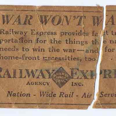 Express Postage Tag "War won't wait"