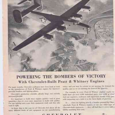 Chevrolet Pratt & Whitney B-24 Advertisement