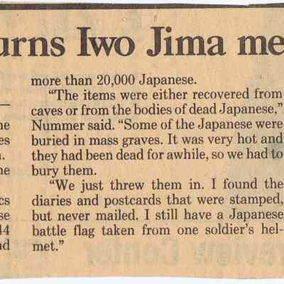 Newspaper Clipping: Richard Nummer story