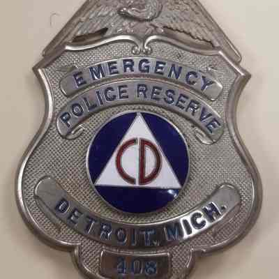 Detroit Civil Defense Police Reserve Badge