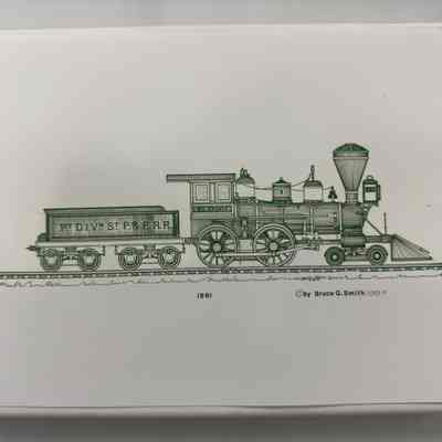 Railroad steam engine canvas print