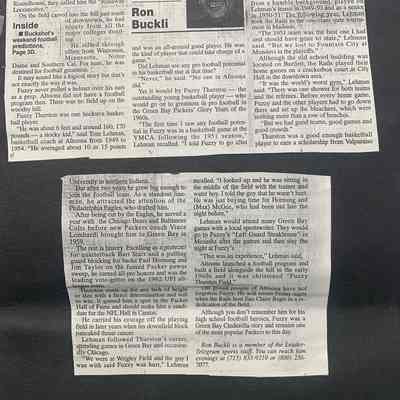 Basketball-Fuzzy Thurston’s game in High School