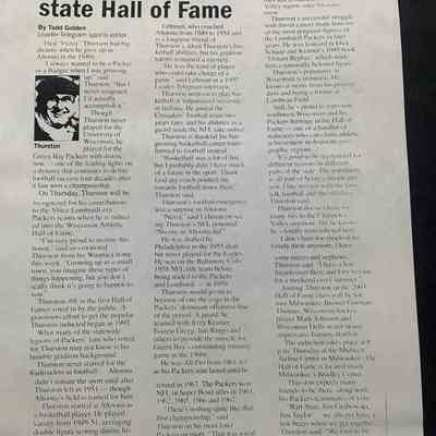 Fuzzy Thurston joins State Hall of Fame