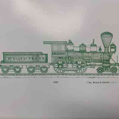 Train drawing by Bruce G Smith