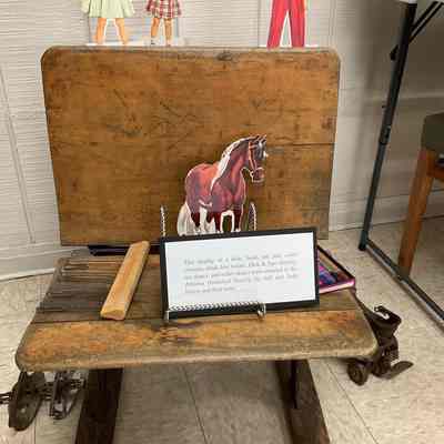 Desk with School Supplies