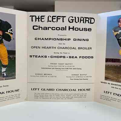 The Left Guard Steak House Flyer