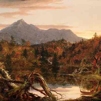 AUTUMN TWILIGHT, VIEW OF CONWAY PEAK, CHOCORUA