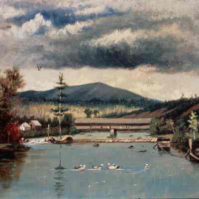 COVERED BRIDGE AT BERLIN FALLS, NH