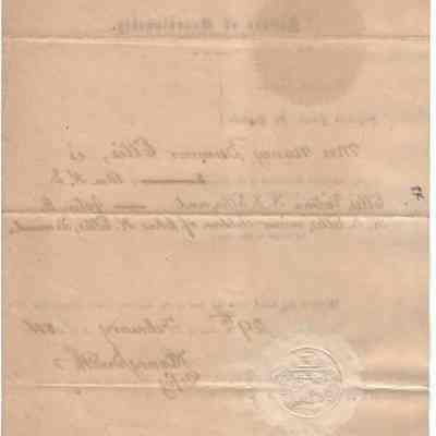 Author's Personal Collection: Nancy Sumner became notorious for her many romantic liaisons and suitors. However, after rejecting the suit of the reigning king Kamehameha V, she found herself ostracized from the Hawaiian royal court. She married her coachman Charles Kuinao Ellis (1852–1877) on December 11, 1873. Her husband possessed no wealth and was of low genealogical rank, which prompted her father William K. K. Sumner to disinherit her and her descendants. Her husband died in 1877 leaving her a widow. She focused the remainder of her life on educating their children.