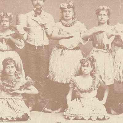 Hawaiian Hula Dancing Class Late 1800's