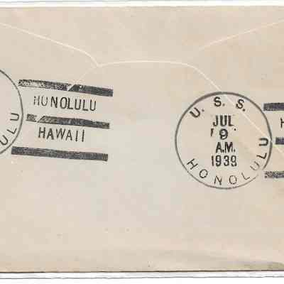 Author's Personal Collection: Cancellation Dates of Arrival and Departure from Honolulu
