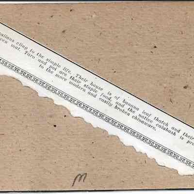 Author's Personal Collection: Image affixed to cardstock