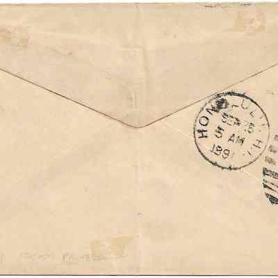 Author's Personal Collection: Postmarked received in Honolulu Sept 25, 1891.


Mary Ann Kaulalani Stillman (Parker)
Also Known As:	"Woods"
Birthdate:	October 03, 1851
Birthplace:	Mānā, South Kohala, Honolulu County, HI, United States
Death:	October 27, 1908 (57)
Honolulu, Honolulu County, HI, United States 
Place of Burial:	Kapaau, Hawaii County, HI, United States
Immediate Family:	
Daughter of Ebenezer Parker and Kilia Nahoalani Parker
Wife of James Woods and Charles Keonaona Stillman, Sr.
Mother of James Frank Woods; Mabel Robertson Beckley; Lucy Ackerman and Private
Sister of Samuel Parker