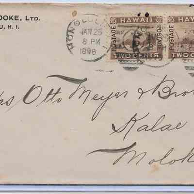 Author's Personal Collection: Castle & Cooke, Ltd sent to Otto Meyer & Bros cancellation date Honolulu Jan 25, 1896