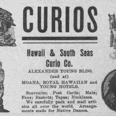 For reference only: Hawaii & South Seas Curio Co. advertisement