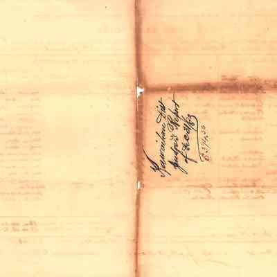 Author's Personal Collection: Back side image of Report Dated Dec 31, 1883