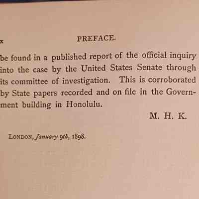 Author's Personal Collection: Preface closing, inscribed "M. H. K."
