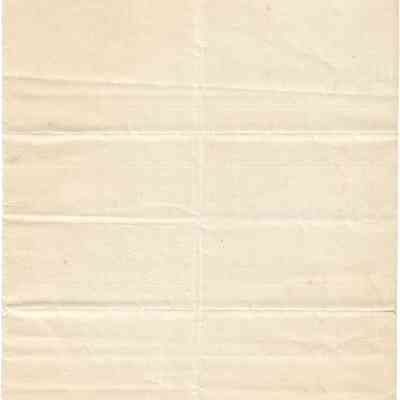 Author's Personal Collection: Document back. There are watermarks in the paper with a paperweight of 60-80 lbs., according to a former press operator.